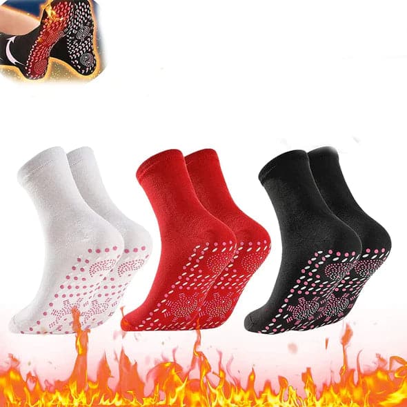 Tourmaline acupressure self-heating socks