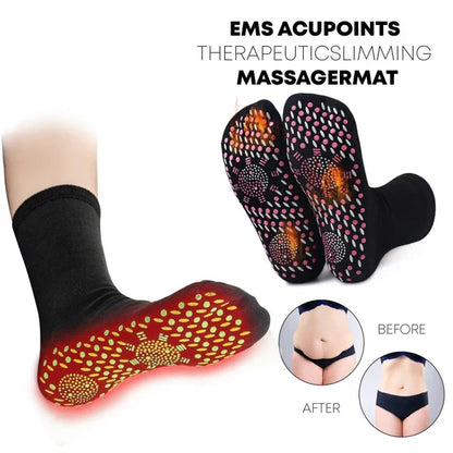 Tourmaline acupressure self-heating socks