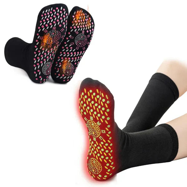 Tourmaline acupressure self-heating socks