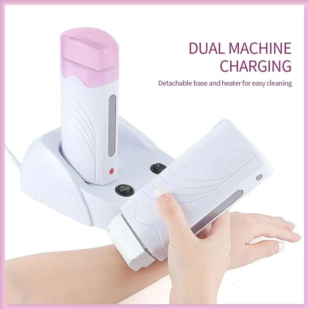 Electric Double Rolling Depilatory Waxing Machine