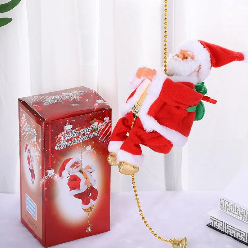 Electric Climbing Santa Claus Musical Toy