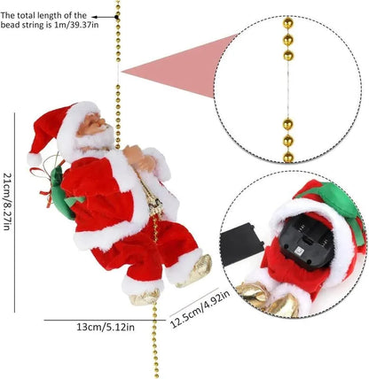 Electric Climbing Santa Claus Musical Toy