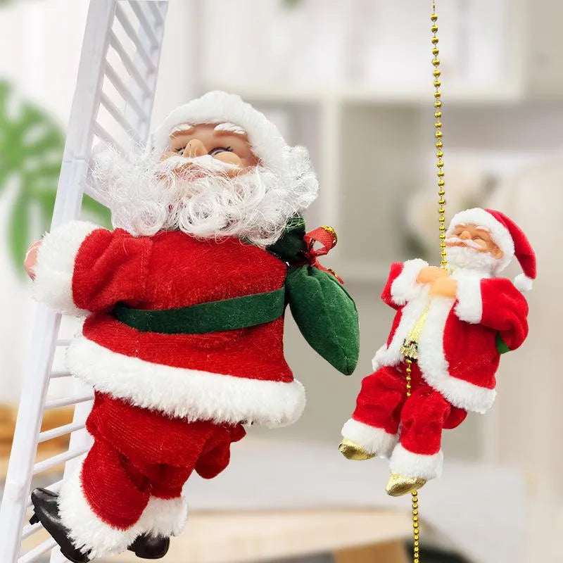 Electric Climbing Santa Claus Musical Toy